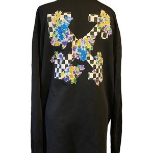 Off-White Check Arrows Dress in Black and White